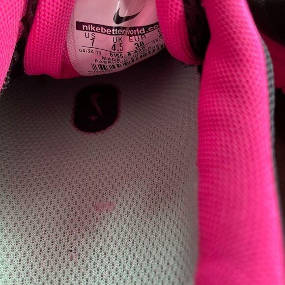 NIKE Women’s Charcoal/Pink Zoom Structure 17 2013 Running Shoes 615588-036 7 US - Picture 7 of 10